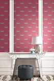 TA20301 Catalina Rose Pink Green Metallic Silver Black Wallpaper