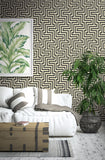 TA20400 Martinique Black Off-White Wallpaper