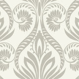 TA21008 Bonaire Metallic Silver White Wallpaper