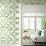 TC2631 Sawgrass Trellis Green Wallpaper