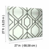 TC2632 Sawgrass Trellis White Grey Wallpaper