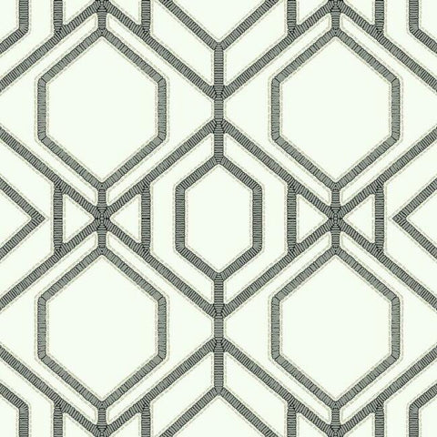 TC2632 Sawgrass Trellis White Grey Wallpaper