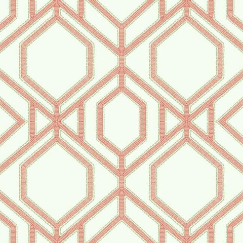 TC2636 Sawgrass Trellis Coral Wallpaper