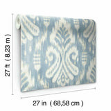 TC2644 Hawthorne Ikat Blue Wallpaper