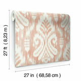 TC2646 Hawthorne Ikat Coral Wallpaper