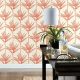 TC2676 Bird Of Paradise Coral Wallpaper