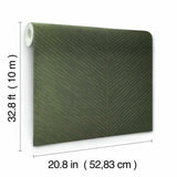 TC2693 Palm Chevron Green Gold Wallpaper