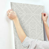 TC2701 Diamond Macrame Gray Wallpaper