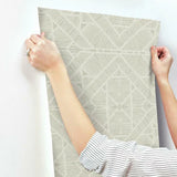 TC2703 Diamond Macrame Taupe Wallpaper 