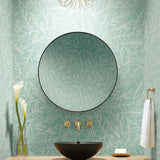 TC2716 Rainforest Canopy Aqua Wallpaper