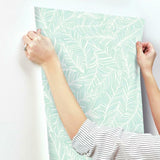 TC2716 Rainforest Canopy Aqua Wallpaper