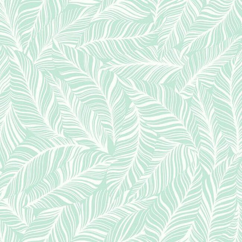 TC2716 Rainforest Canopy Aqua Wallpaper