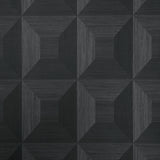TC70600 Heavy vinyl Gray black square geometric 3-D illusion geo wallpaper rolls