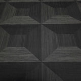 TC70600 Heavy vinyl Gray black square geometric 3-D illusion geo wallpaper rolls
