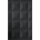 TC70600 Heavy vinyl Gray black square geometric 3-D illusion geo wallpaper rolls
