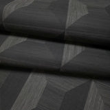 TC70600 Heavy vinyl Gray black square geometric 3-D illusion geo wallpaper rolls