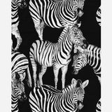 TCW007TCAHOUZ011 Dolce & Gabbana charcoal black white zebra print wallpaper textured roll
