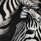 TCW007TCAHOUZ011 Dolce & Gabbana charcoal black white zebra print wallpaper textured roll