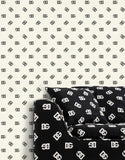 TCW007TCAHOU0075 Dolce & Gabbana black white D&G logo print wallpaper textured roll
