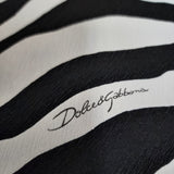 TCW007TCAI9UZ003 Dolce & Gabbana charcoal black white zebra print wallpaper textured roll