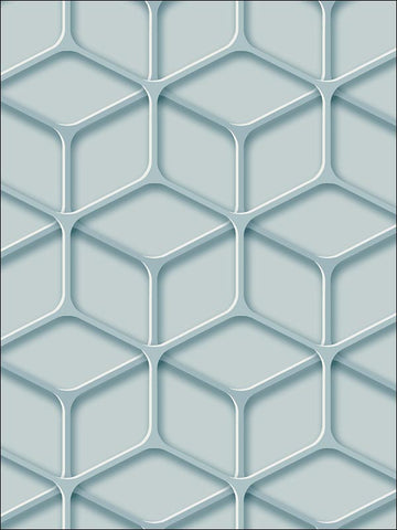 TD30802 Geometric Abstract Blue 3D Wallpaper
