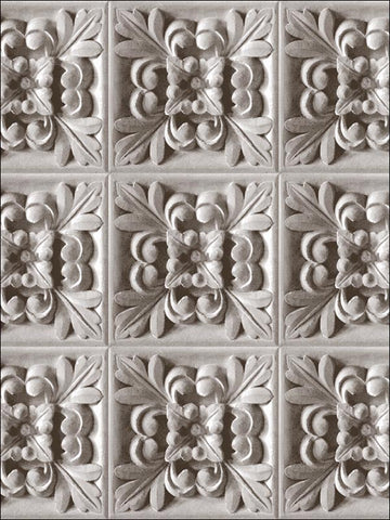 TD31600 Rosette Tiles Textured 3D Wallpaper