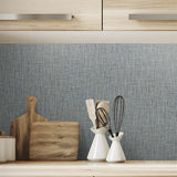 TG60042 Dark Grey Tweed Woven Linen Wallpaper