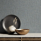 TG60042 Dark Grey Tweed Woven Linen Wallpaper