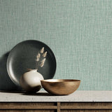 TG60044 Seafoam Tweed Woven Linen Wallpaper