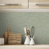 TG60110 Light Sage Grasmere Crosshatch Tweed Weave Wallpaper