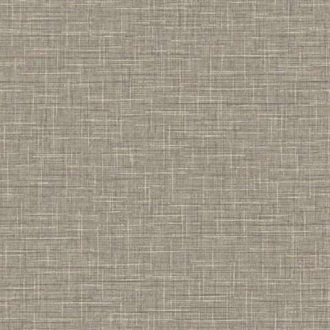 TG60143 Ash Brown Grasmere Crosshatch Tweed Weave Wallpaper