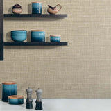 TG60146 Wheat Grasmere Crosshatch Tweed Weave Wallpaper