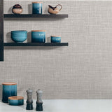 TG60147 Light Taupe Grasmere Crosshatch Tweed Weave Wallpaper