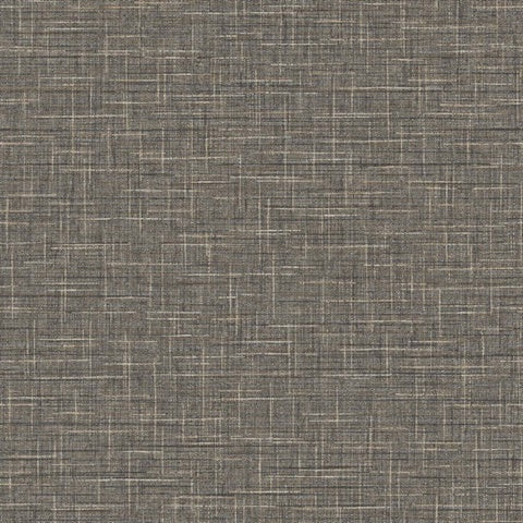 TG60149 Charcoal Grasmere Crosshatch Tweed Weave Wallpaper