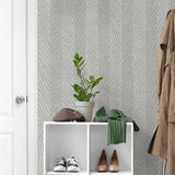 TG60208 Grey Throw Knit Weave Stripe Wallpaper