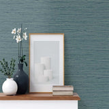 TG60324 Blue Edmond Faux Sisal Wallpaper