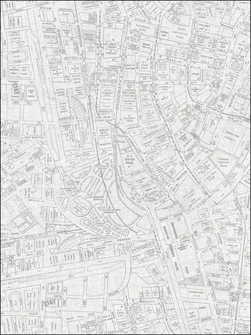 TH53108 New York Maps Wallpaper