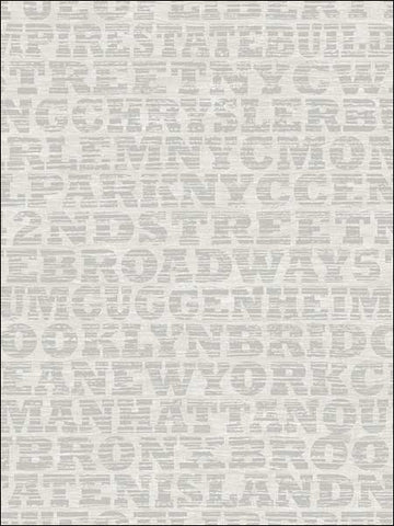 TH53204 New York Words Wallpaper