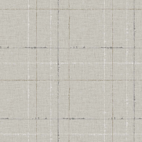 TH90108 Gorton Plaid Pebble Wallpaper