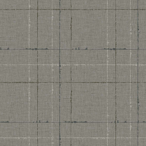 TH90110 Gorton Plaid Mocha Wallpaper 