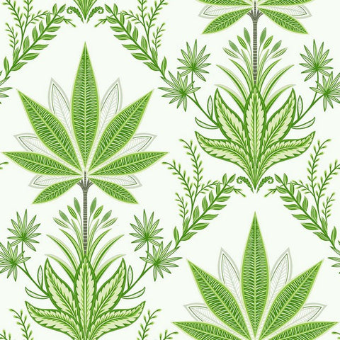 TJ40104 Abbey Sage Leaf Wallpaper