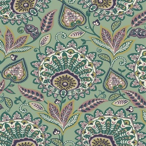 TJ41009 Sheffield Summer Garden Floral Paisley Wallpaper