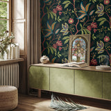 TJ41100 Kew Carbon Leaf Vine Wallpaper