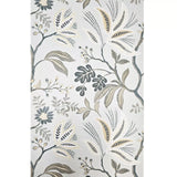 TJ41108 Floral Kew Mocha Leaf Vine leaves botanical blue olive green beige Wallpaper 3D