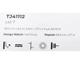 TJ41112 Floral Kew Multi Leaf Vine leaves botanical blue green yellow white Wallpaper 3D
