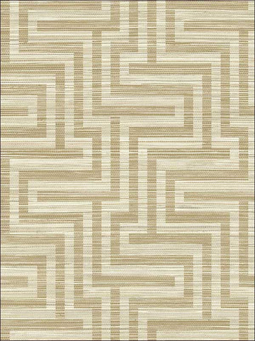 TL30203 Grasscloth Greek Key Wallpaper