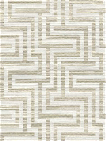 TL30207 Grasscloth Greek Key Wallpaper