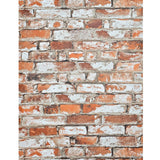 TL31701 Modern orange red white gray faux rustic brick distressed plaster wallpaper roll
