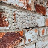 TL31701 Modern orange red white gray faux rustic brick distressed plaster wallpaper roll
