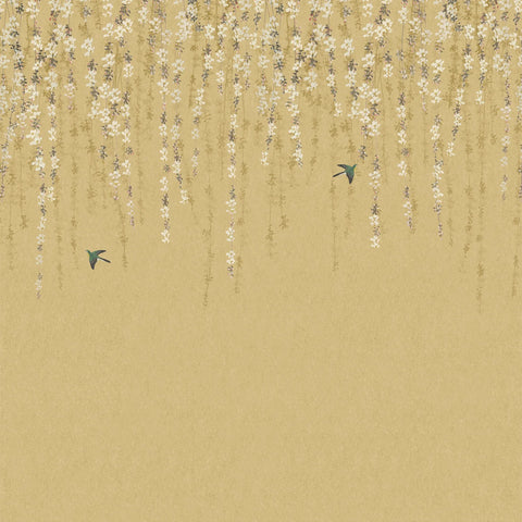 TM24452 Blossom Mural 2 Panel Gold Mural